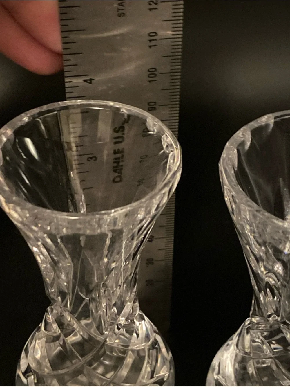 Waterford Crystal Bud Vases - Set of 2- Lismore Pattern- 4” tall